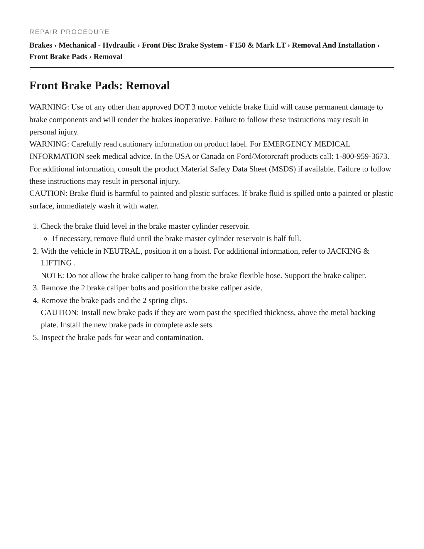 2006 Ford F-150 Service and Repair Manual preview page 6