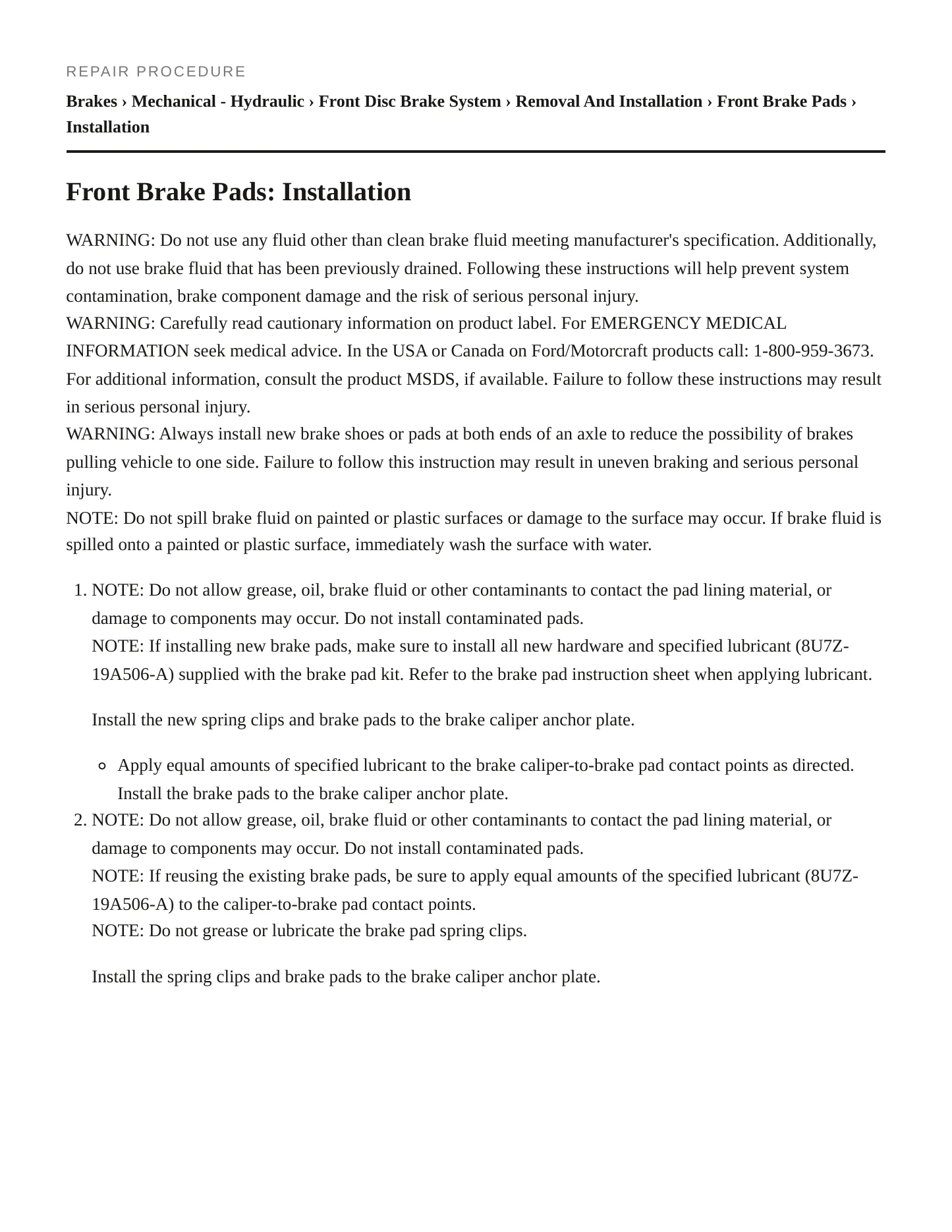 2012 Ford Explorer Service and Repair Manual preview page 5