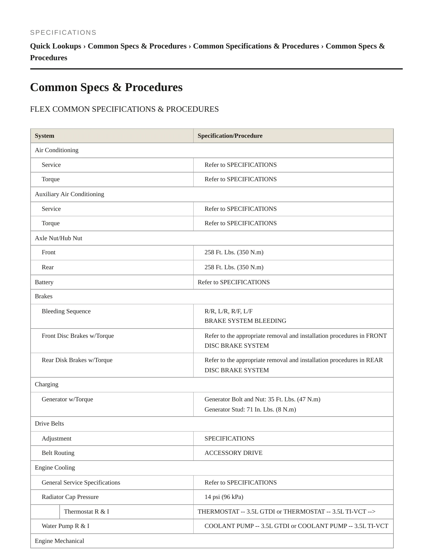 2017 Ford Flex service manual page 2