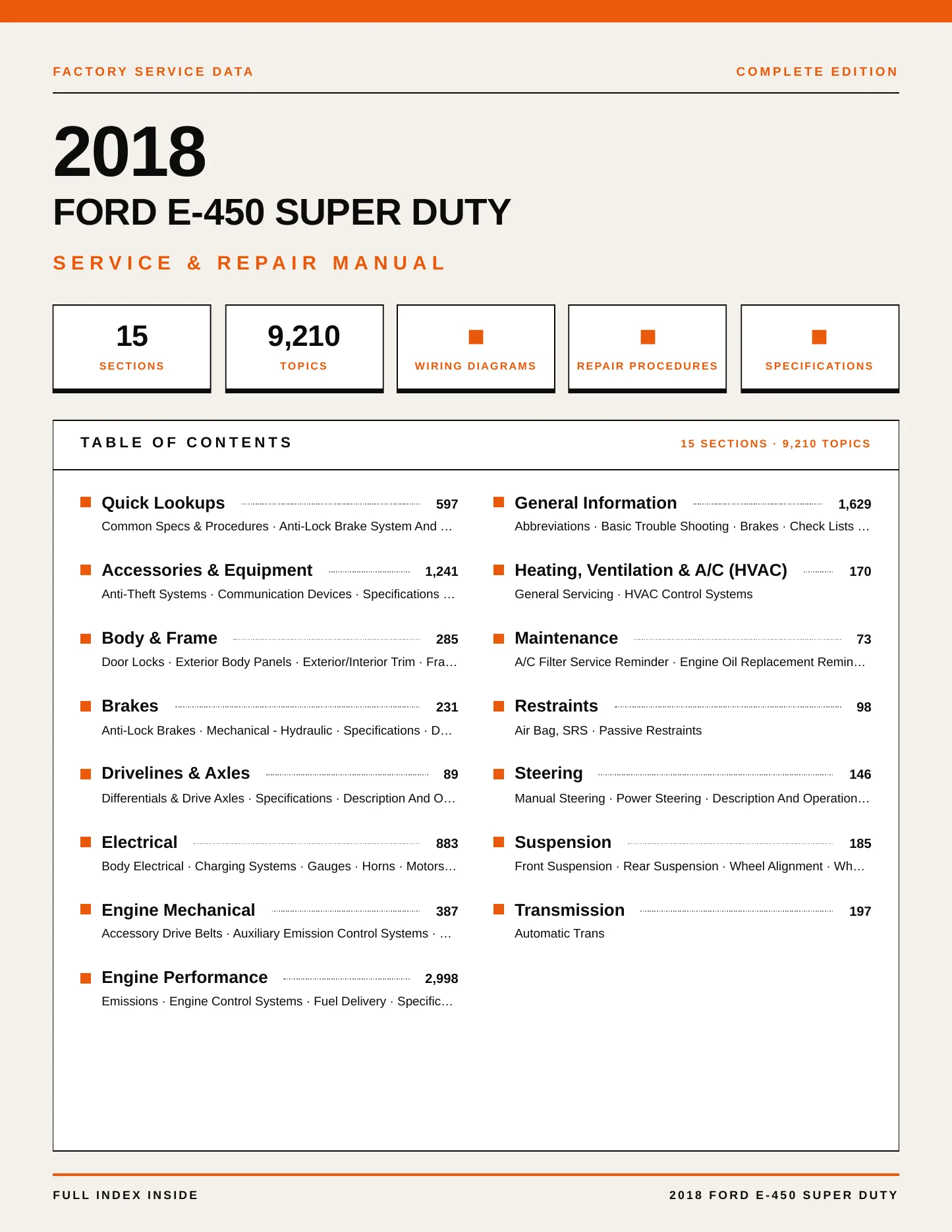 2018 Ford E-450 Super Duty service manual page 1