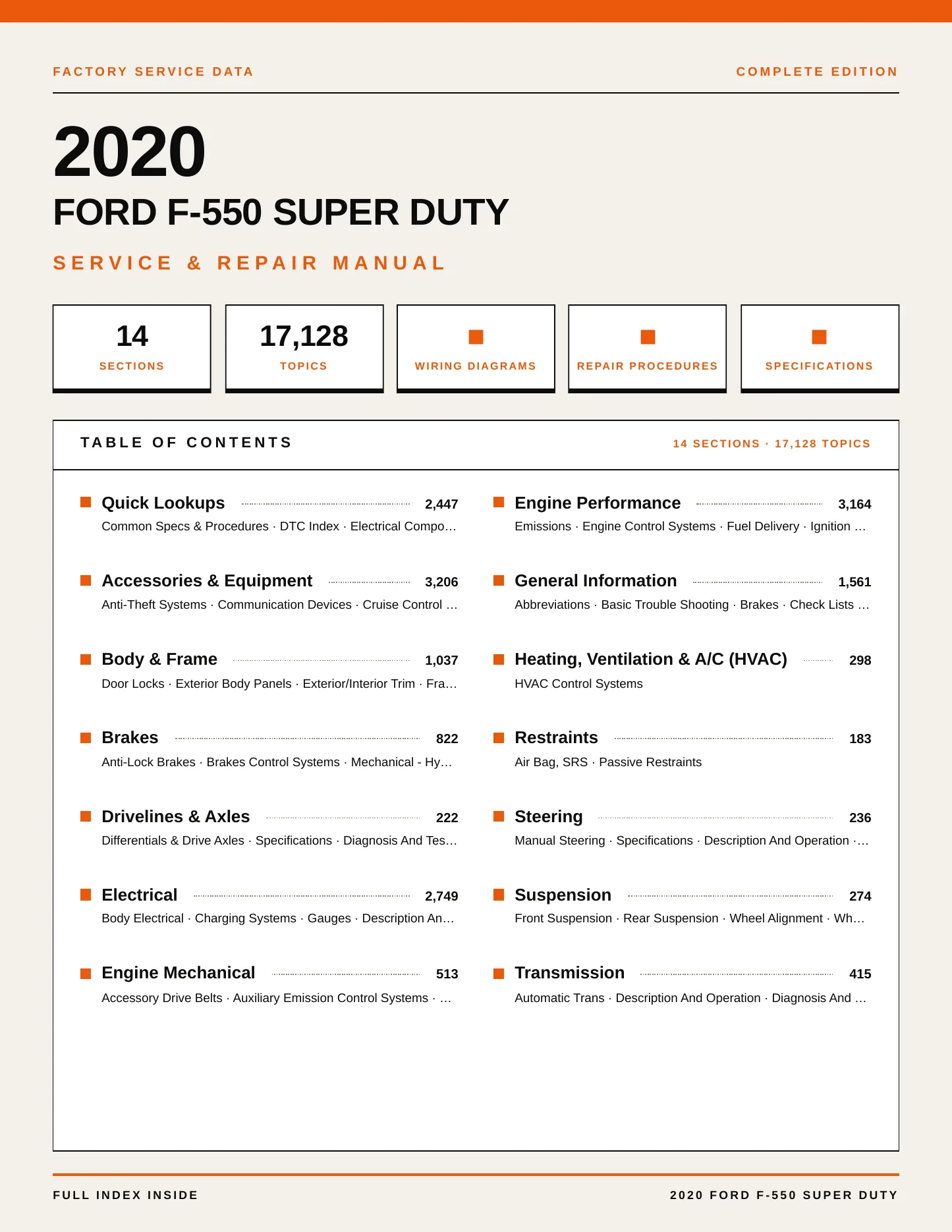 2020 Ford F-550 Super Duty service manual page 1