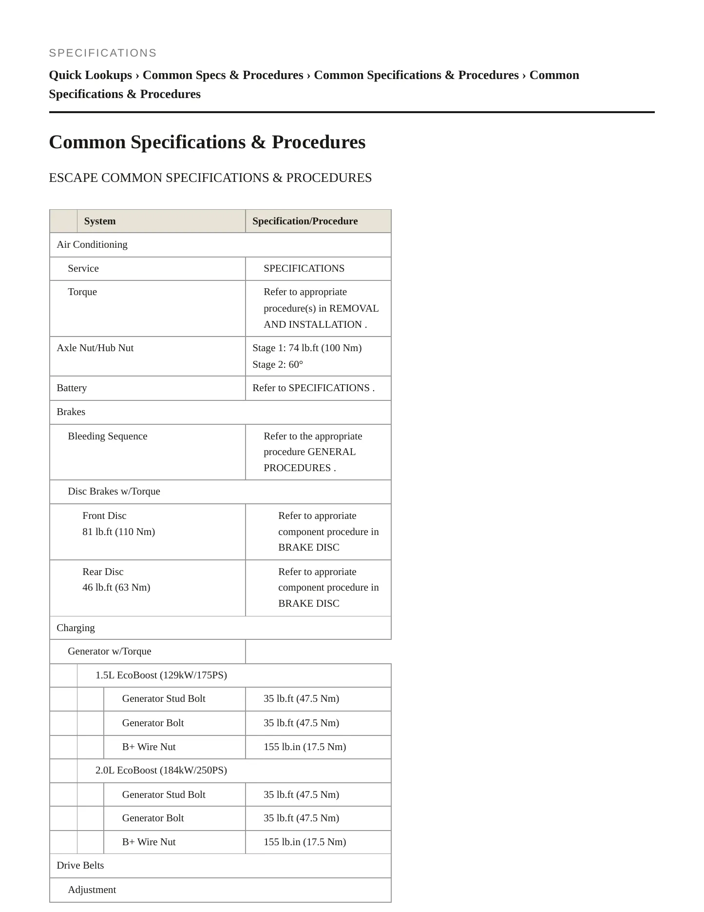 2023 Ford Escape Service and Repair Manual preview page 2