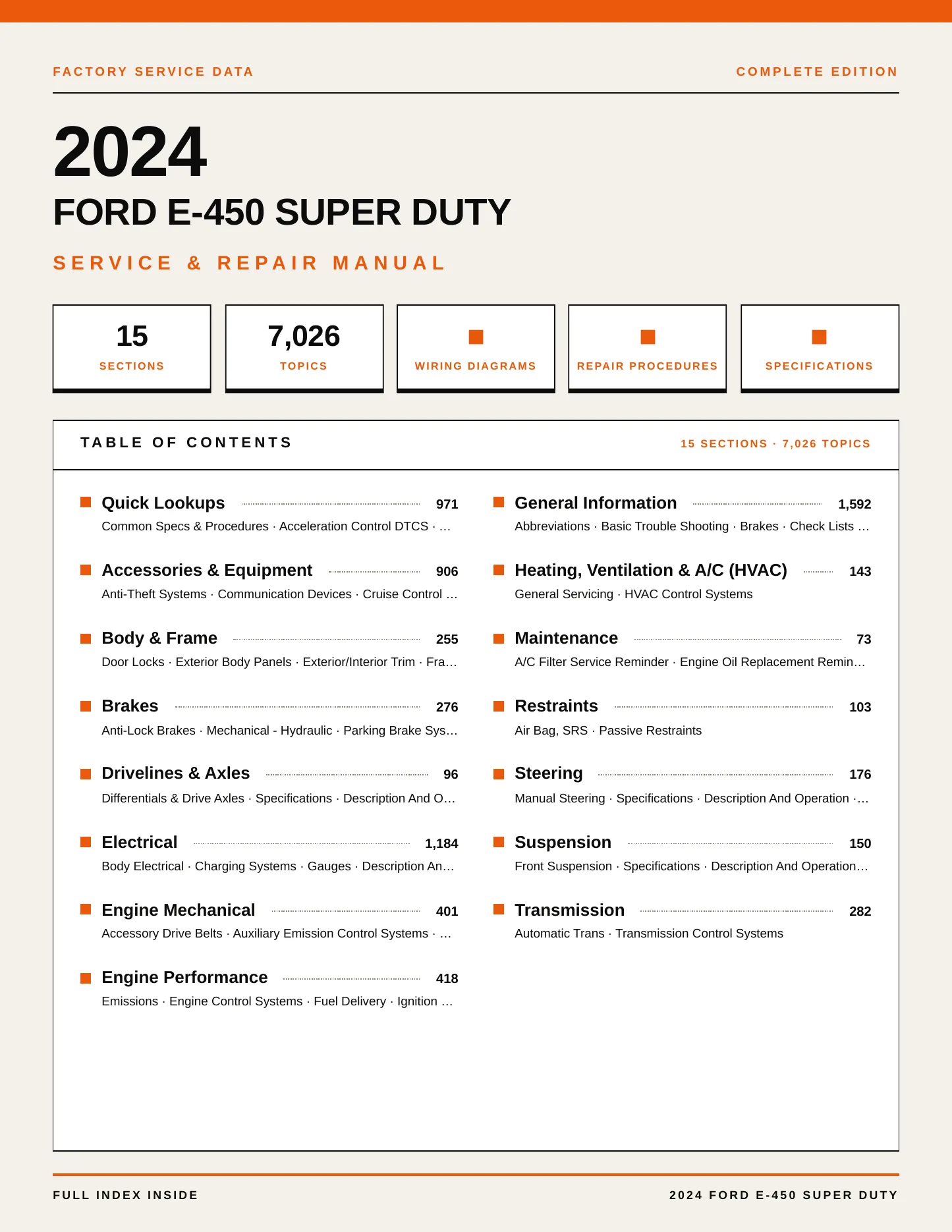 2024 Ford E-450 Super Duty service manual page 1
