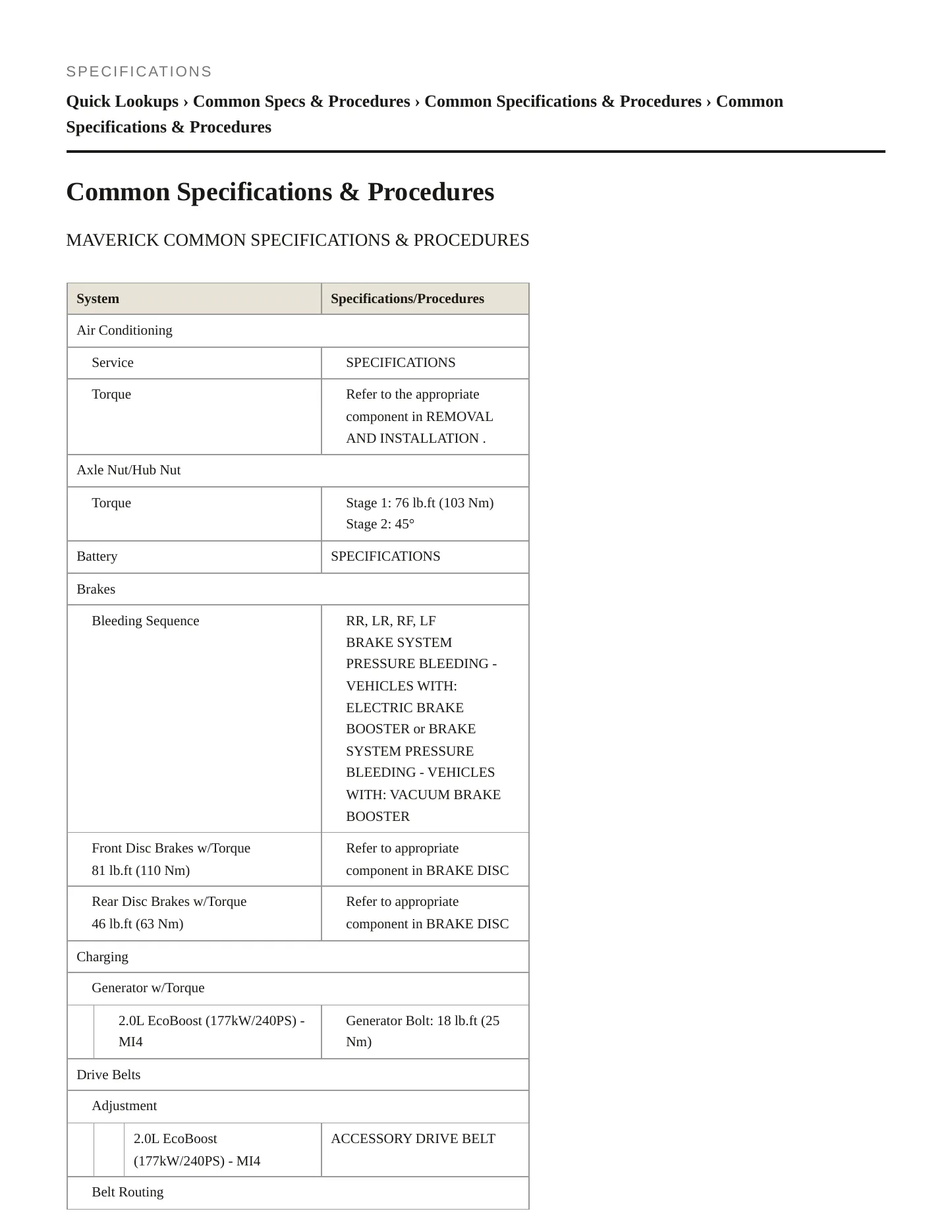2024 Ford Maverick Service and Repair Manual preview page 2