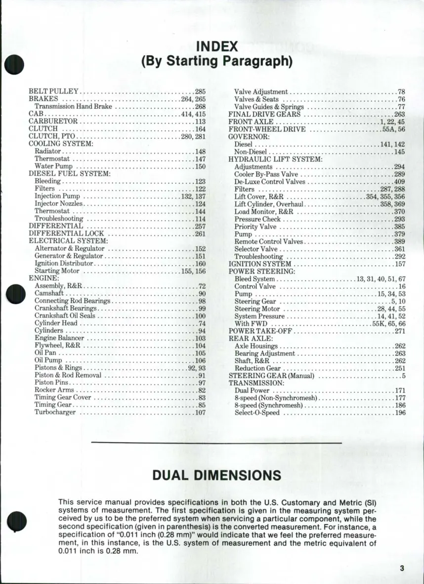 Ford 00 Series Tractors Service & Repair Manual preview page 2