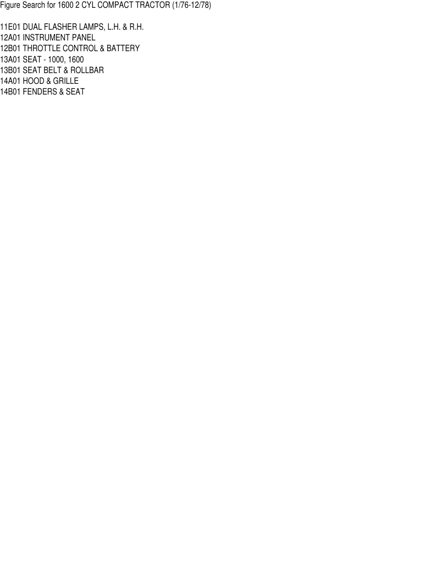 Ford 1600 2 Cylinder Compact Tractor Parts Manual preview page 4