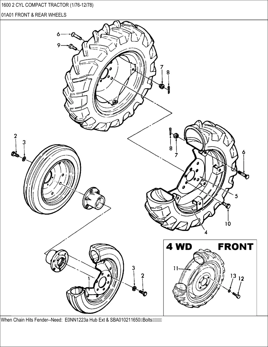 Ford 1600 2 Cylinder Compact Tractor Parts Manual preview page 5