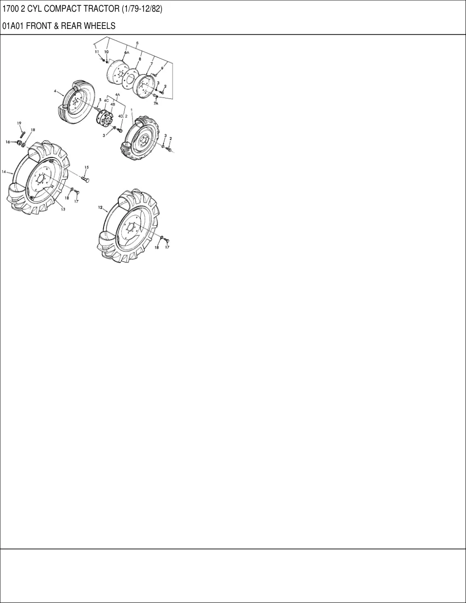 Ford 1700 2 Cylinder Compact Tractor Parts Manual preview page 5