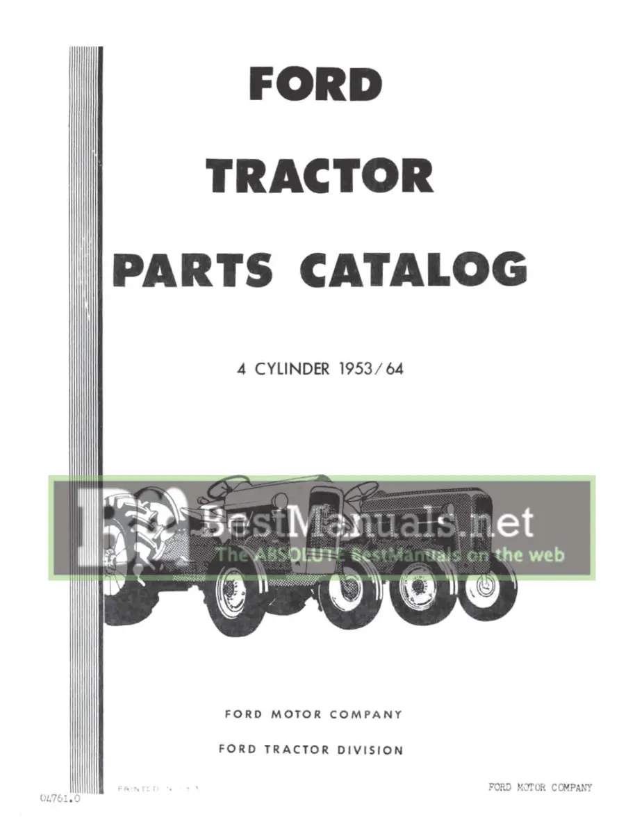 Ford 1953-1964 600 800 Tractor Operator's Manual preview page 1
