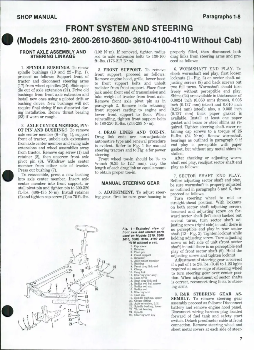 Ford 4610 4610SU Tractor Service & Repair Manual preview page 6