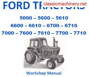 Ford 6600/6610/6700/6710 Tractor Service & Repair Manual preview page 1