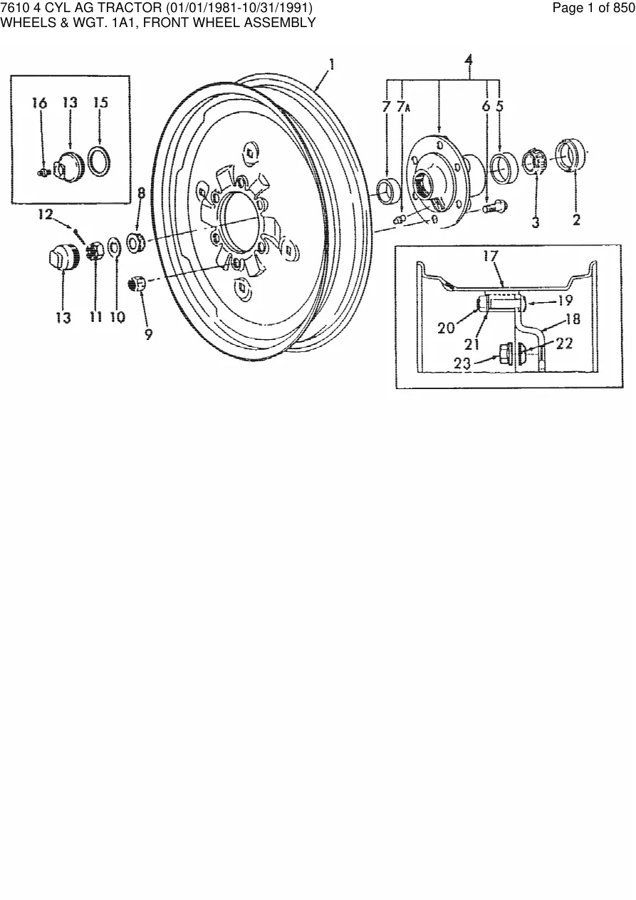 Ford 7610 Tractor Parts Manual preview page 2