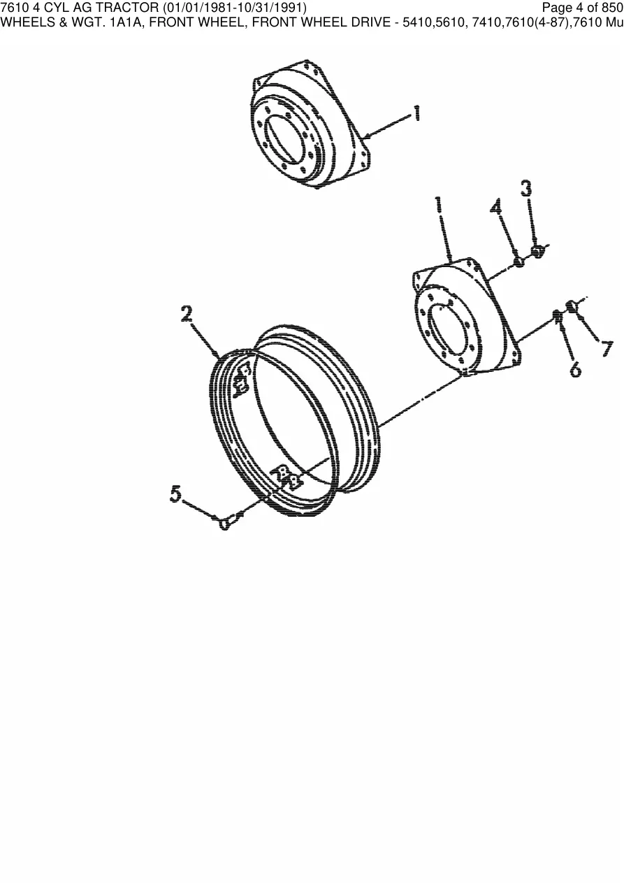 Ford 7610 Tractor Parts Manual preview page 5