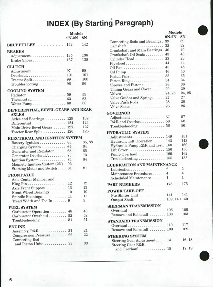 Ford 9N 2N 8N Tractor Service & Repair Manual preview page 1