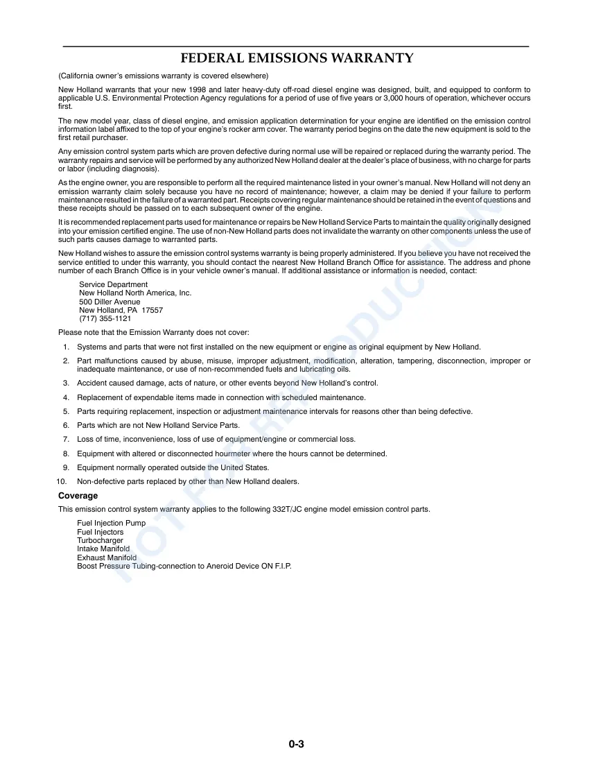 Ford NEW HOLand 345D 445D 545D Tractor Loader Operator's Manual preview page 5