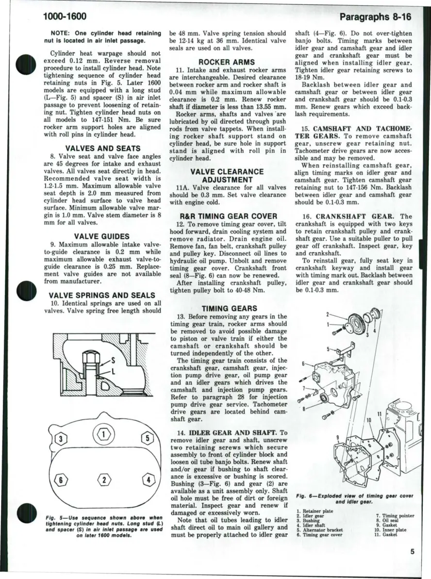 Ford Tractor 1000 - 1600 Service & Repair Manual preview page 4