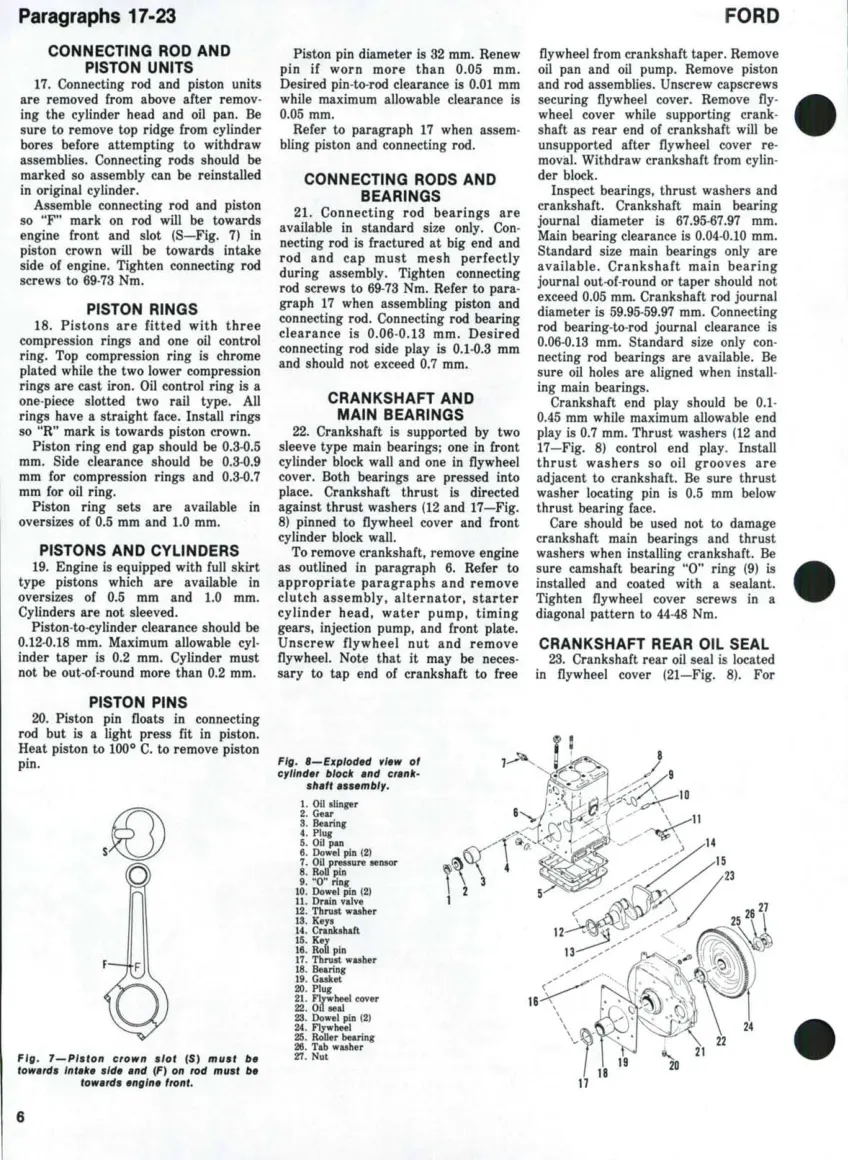 Ford Tractor 1000 - 1600 Service & Repair Manual preview page 5
