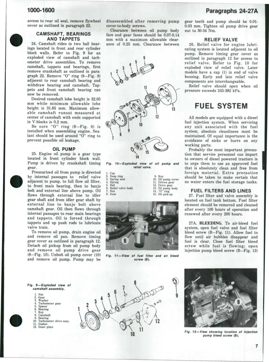 Ford Tractor 1000 - 1600 Service & Repair Manual preview page 6