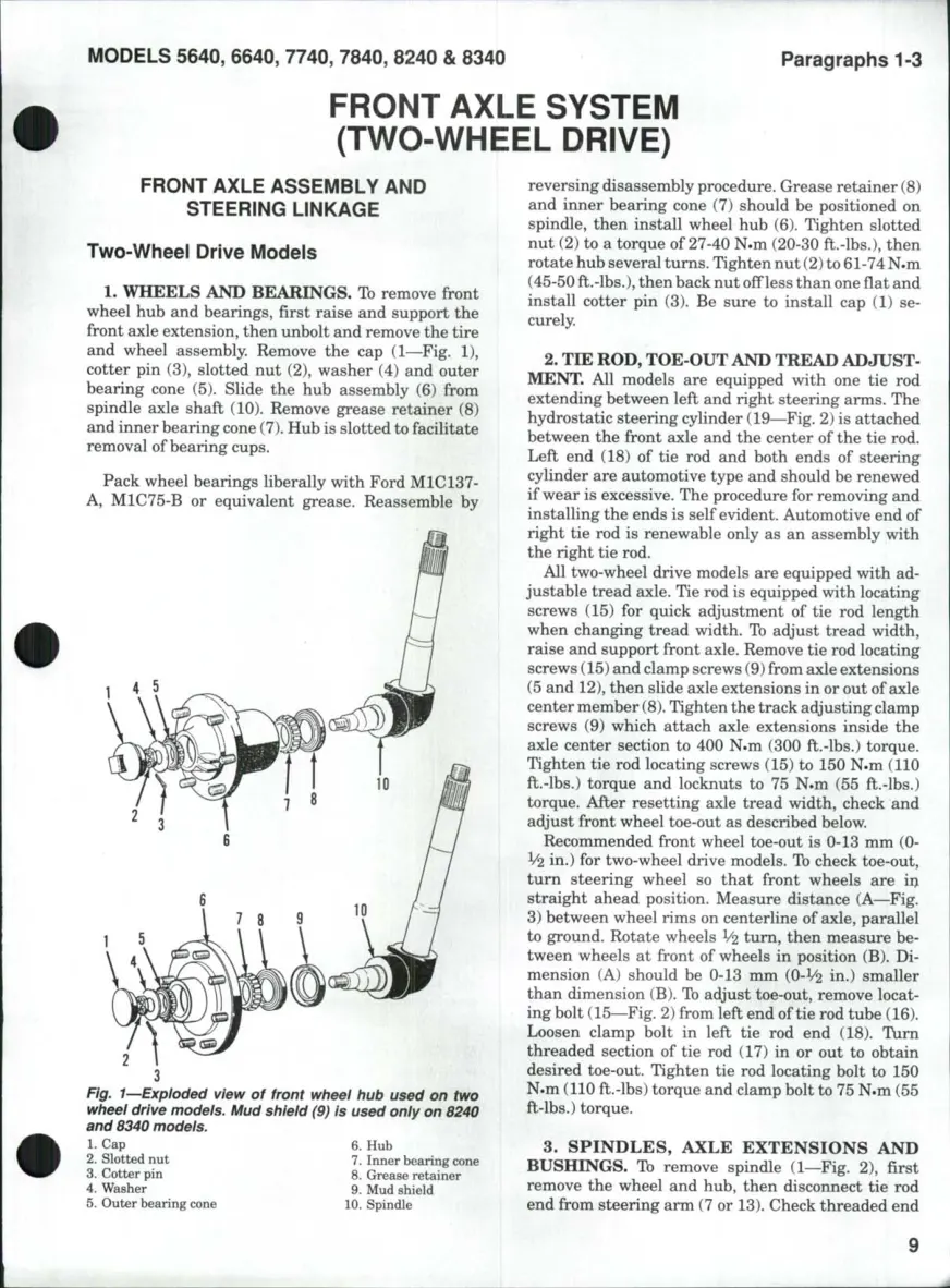 Ford Tractor 5640 6640 7740 7840 8240 8340 Service & Repair Manual preview page 5