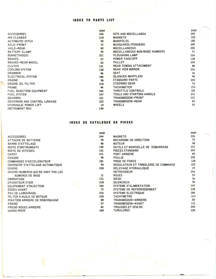 Fordson 1952-1965 Major Super Tractor Parts Manual preview page 4
