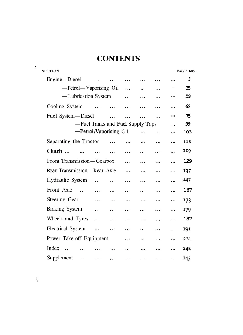 Fordson Major 1952-1958 Tractor Service & Repair Manual preview page 4