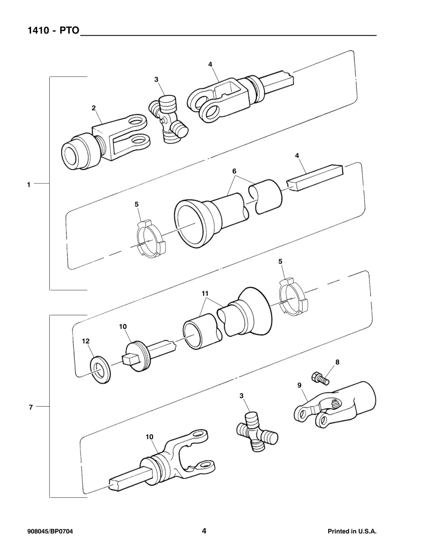 Gehl 1410 Manure Spreader Mechanical & Hydraulic Drive Parts Manual preview page 6