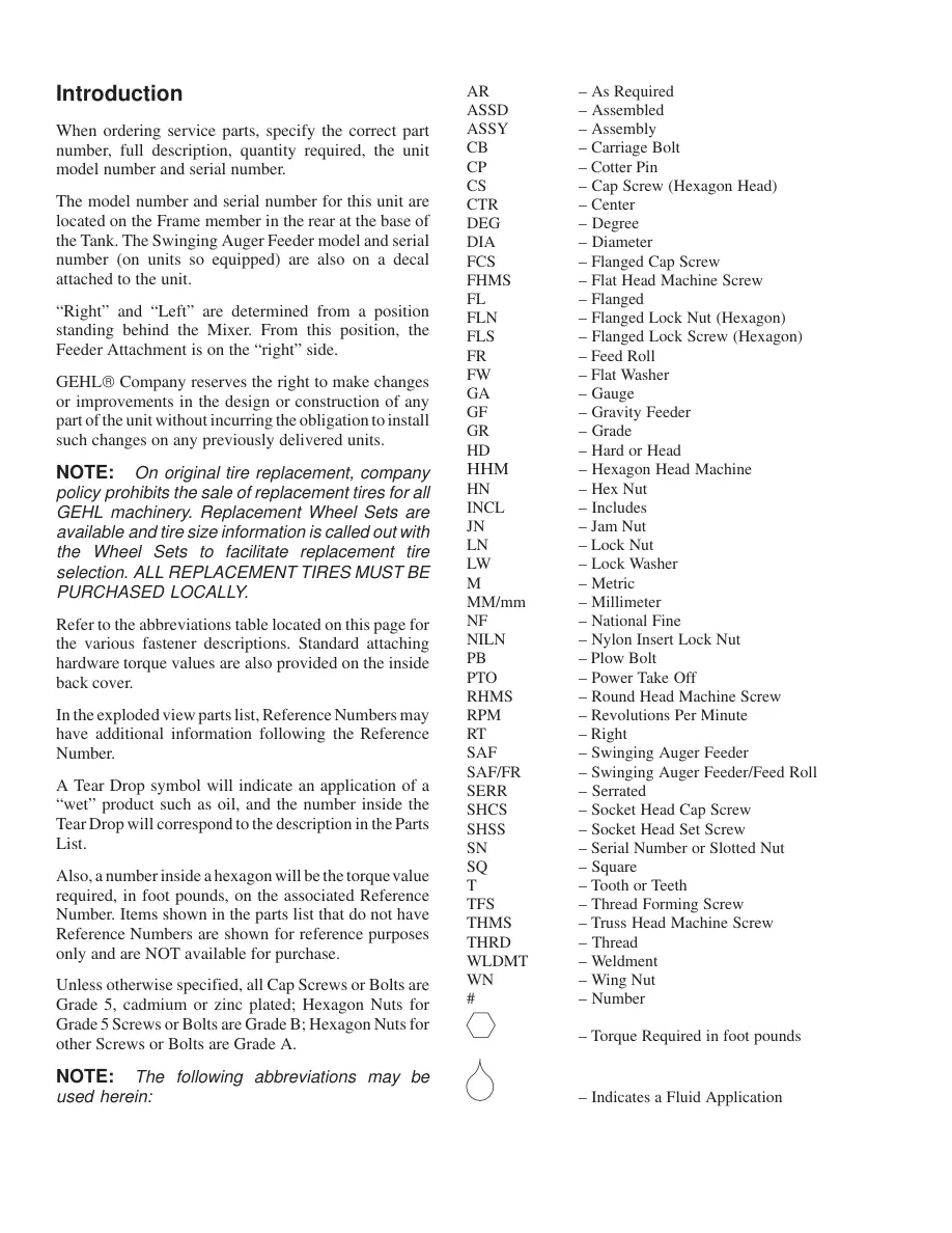 Gehl 170 Mix-all Machine Parts Manual preview page 2