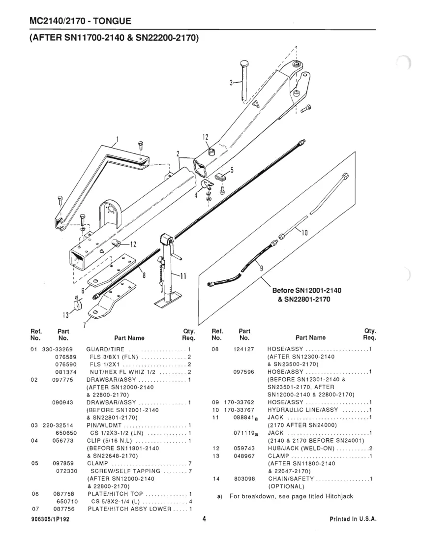 Gehl 2140/2170 Mower Conditioner Parts Manual preview page 6