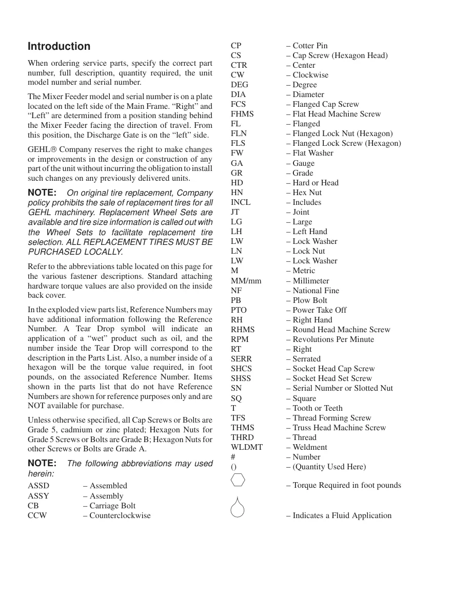 Gehl 8280 8285 8330 8335 Mixer Feeders Machine Parts Manual preview page 2