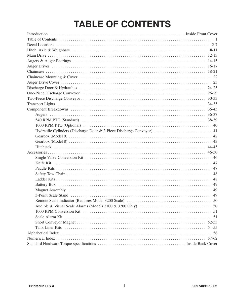 Gehl 8280 8285 8330 8335 Mixer Feeders Machine Parts Manual preview page 3