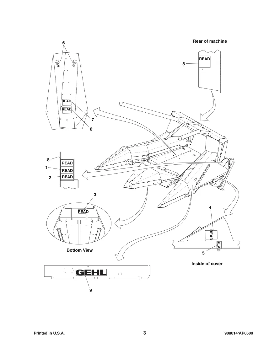 Gehl TR3038 Two Row Attachment Hay Tool Parts Manual preview page 5