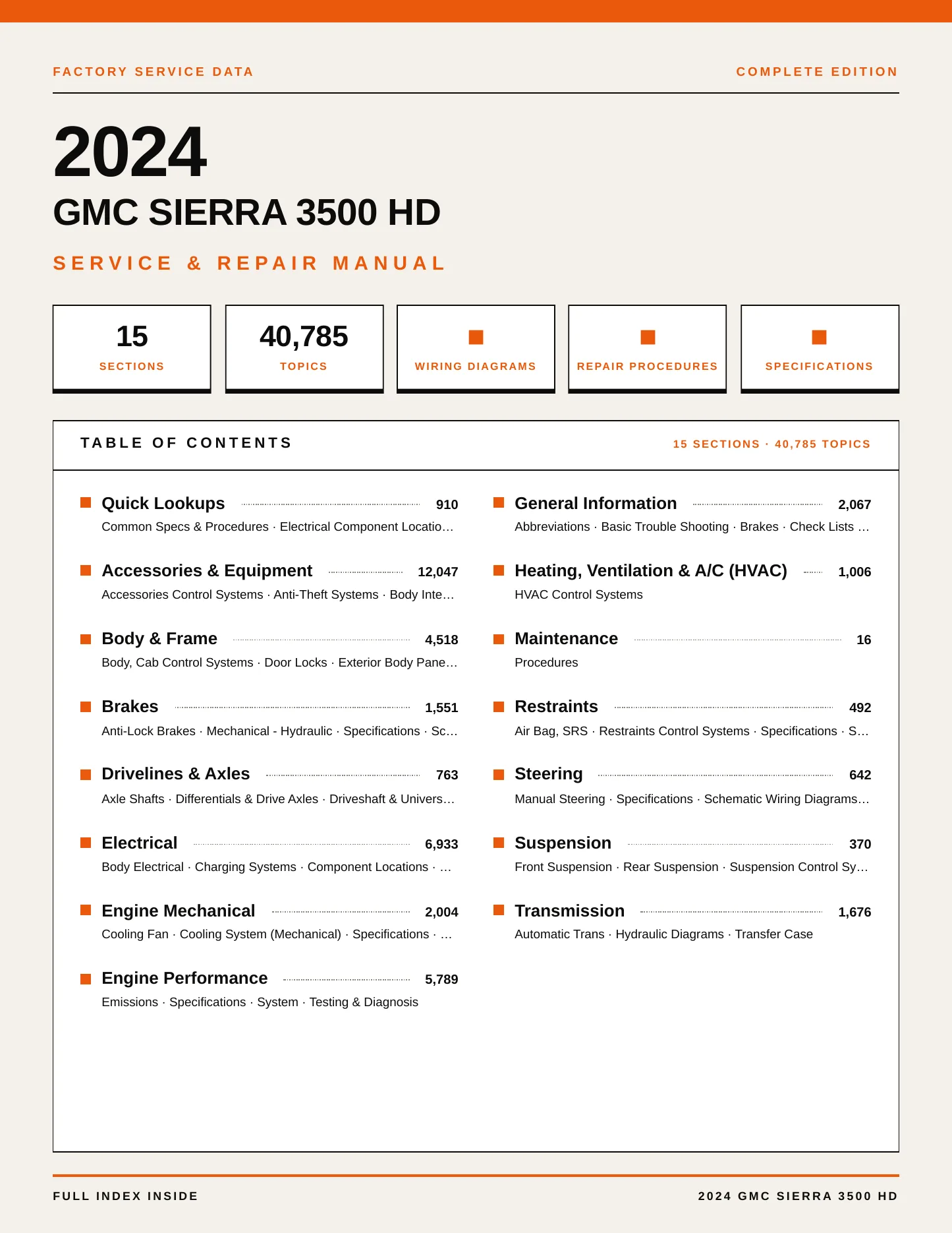 2024 GMC Sierra 3500 HD service manual page 1