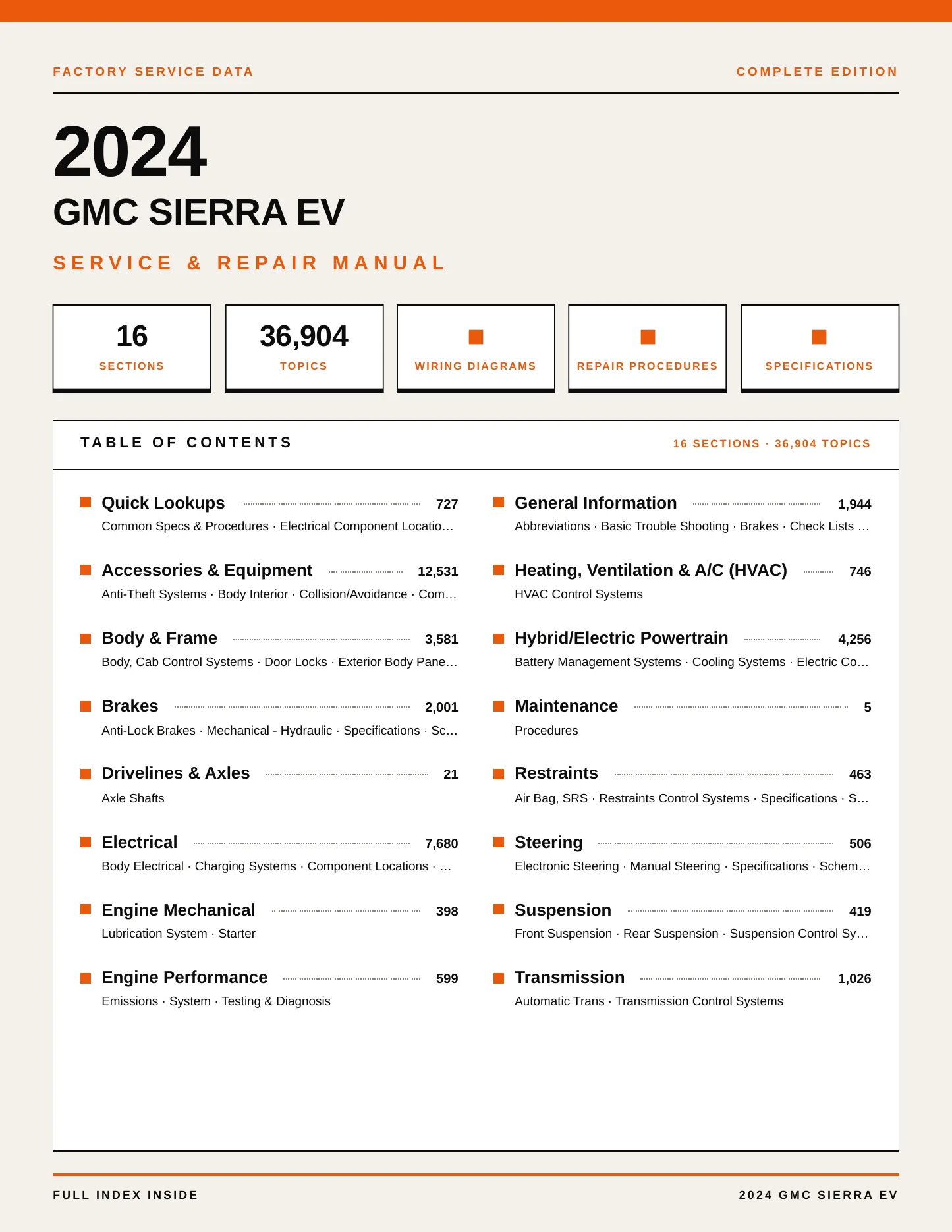 2024 GMC Sierra EV service manual page 1