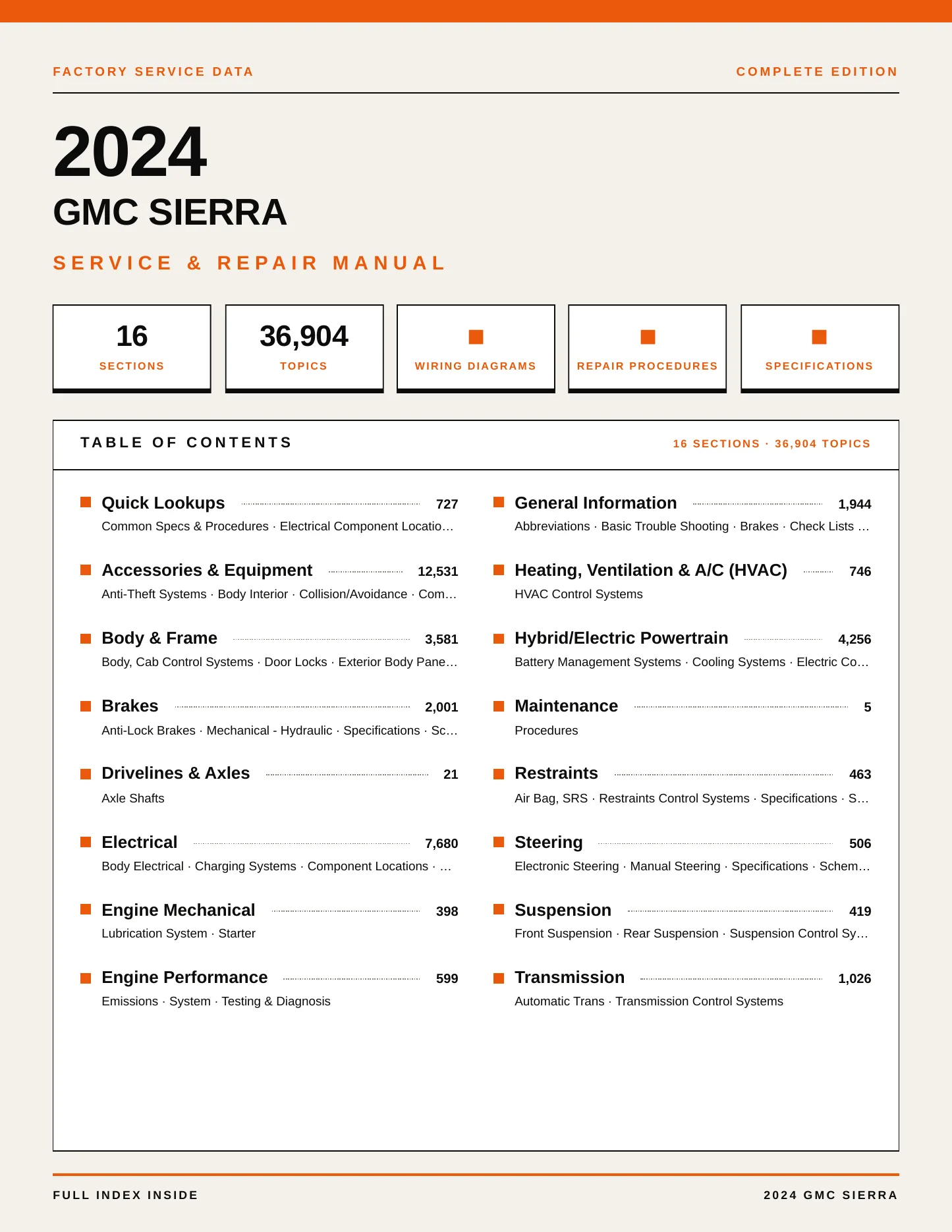2024 GMC Sierra service manual page 1