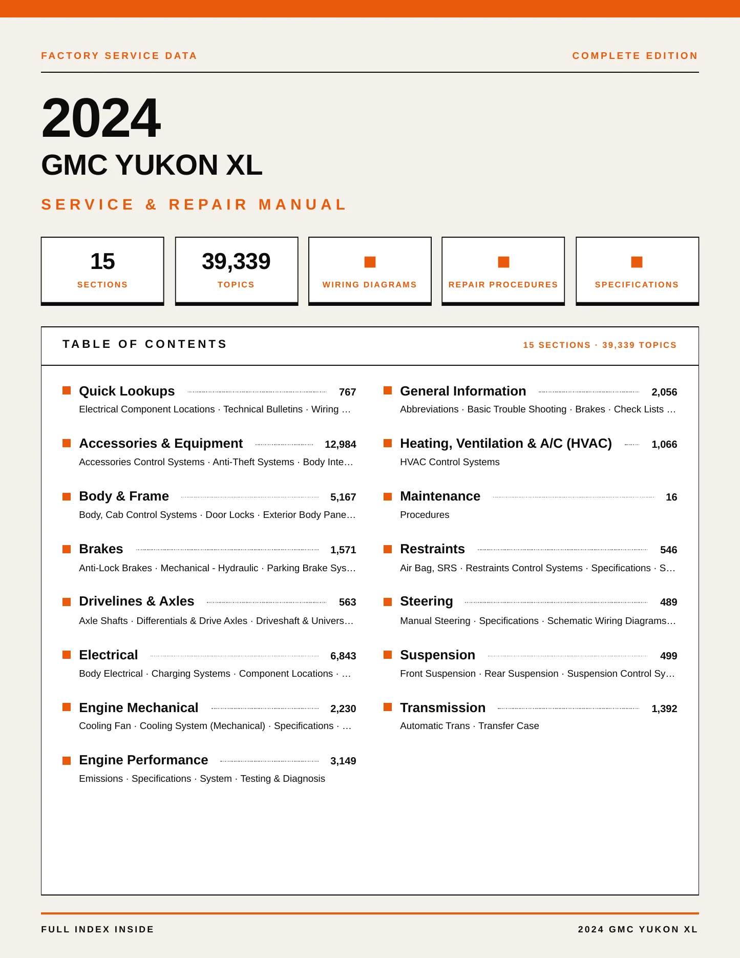 2024 GMC Yukon XL service manual page 1