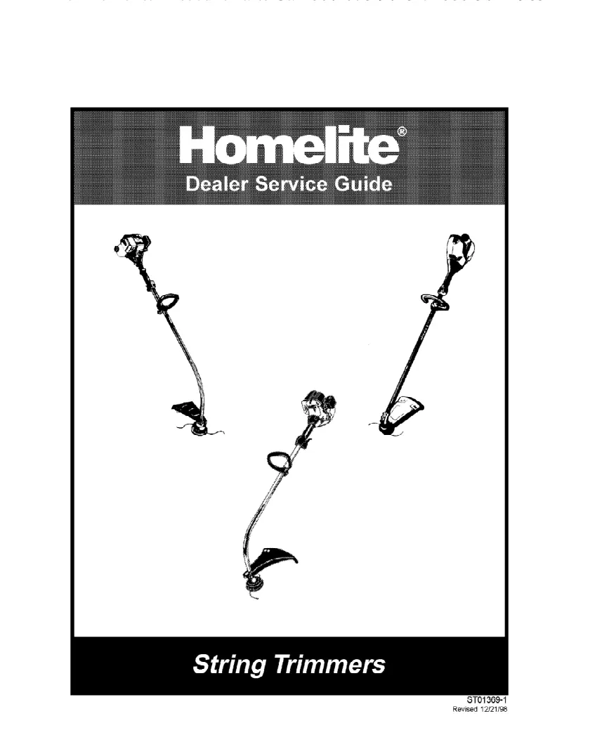 Homelite -STRING-TRIMMER Service & Repair Manual preview page 1