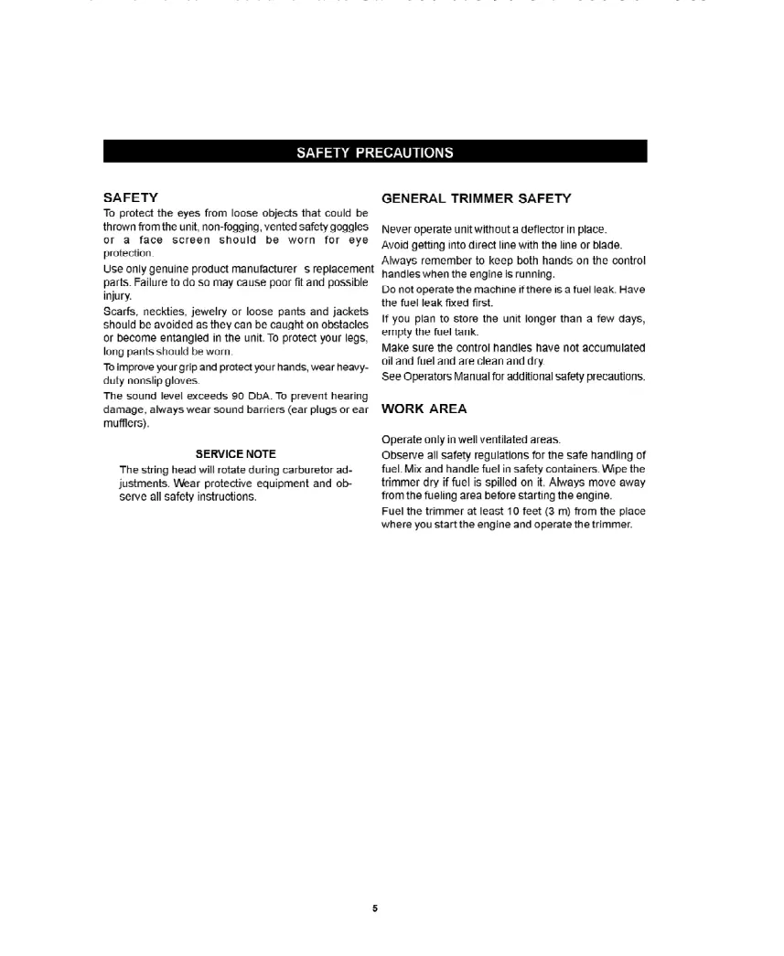 Homelite -STRING-TRIMMER Service & Repair Manual preview page 5