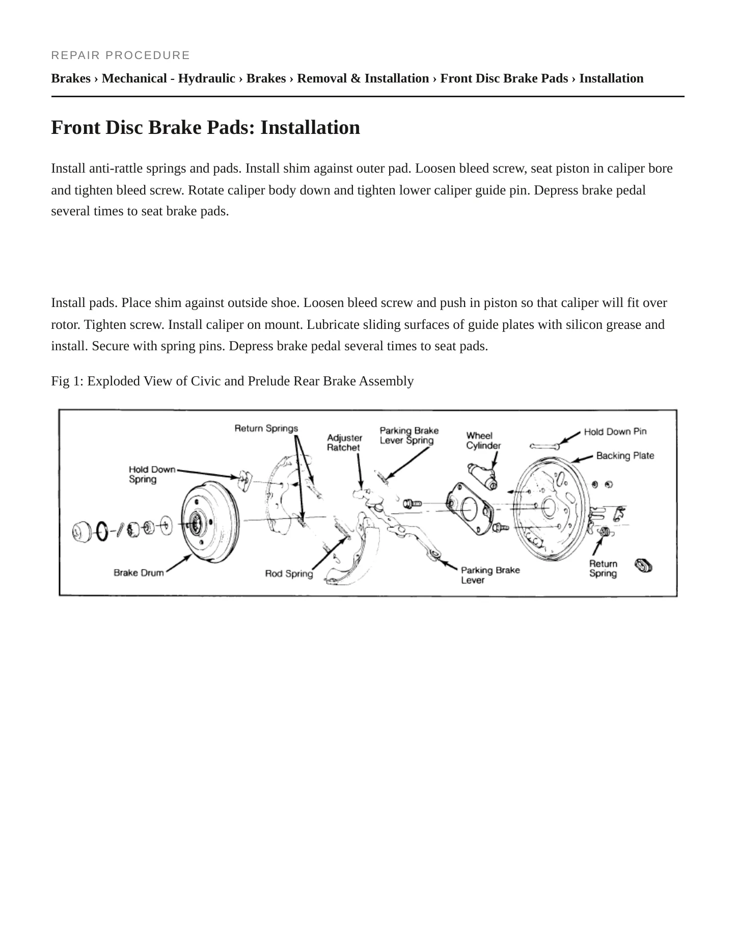 1982 Honda Civic Service and Repair Manual preview page 3
