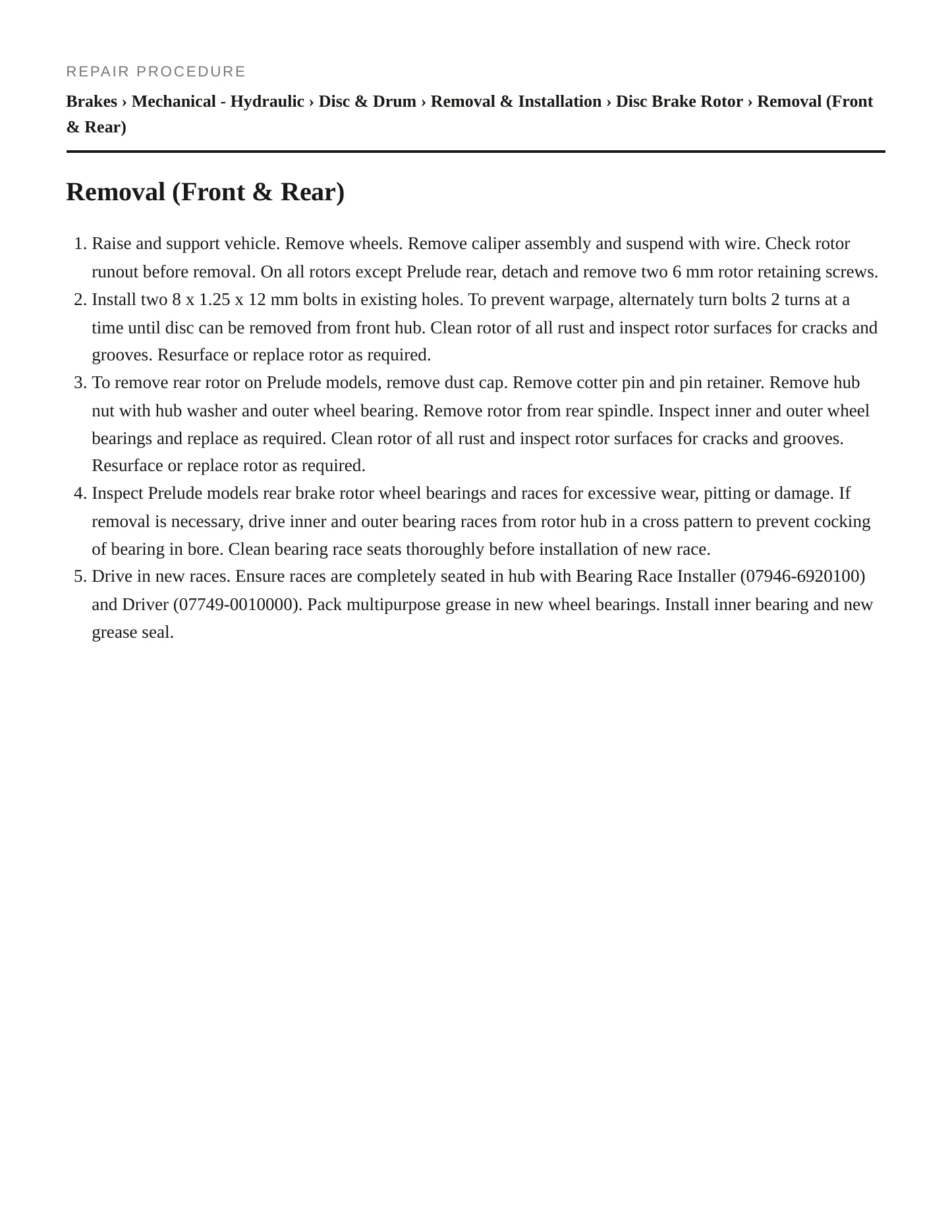1987 Honda Accord service manual page 3