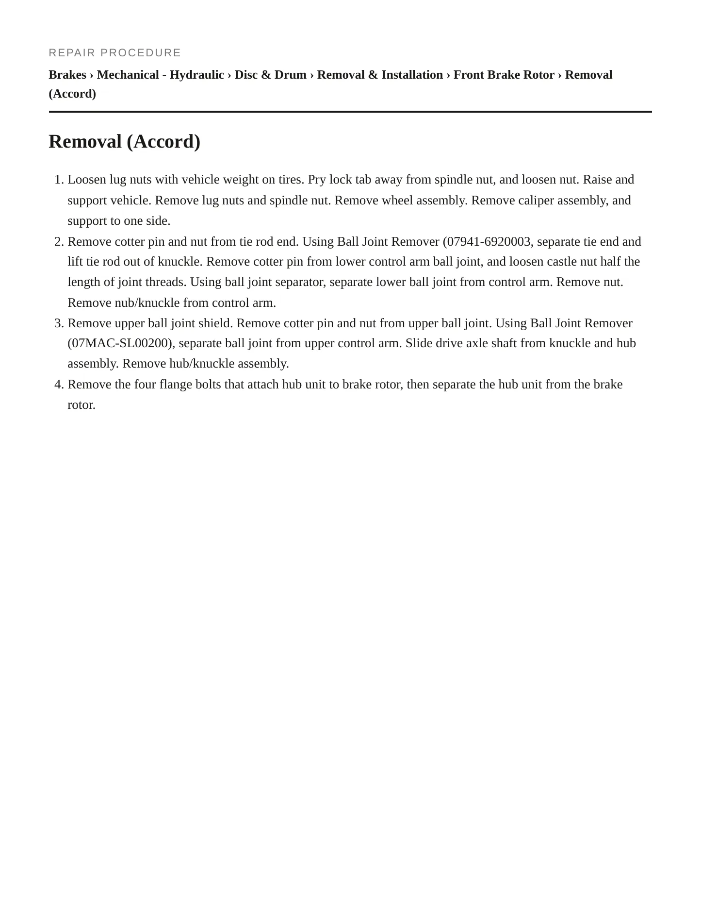 1992 Honda Accord service manual page 3
