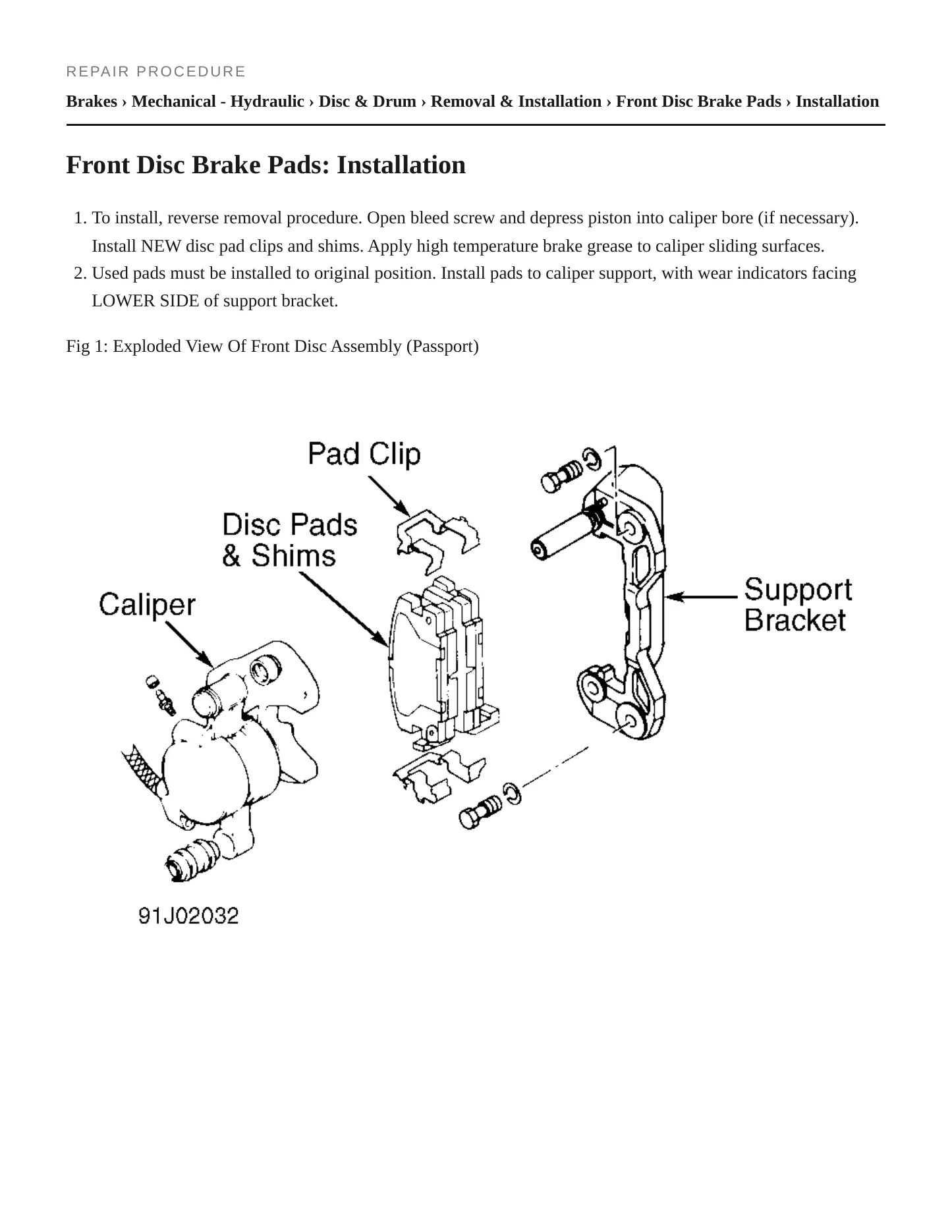 1994 Honda Passport Service and Repair Manual preview page 3