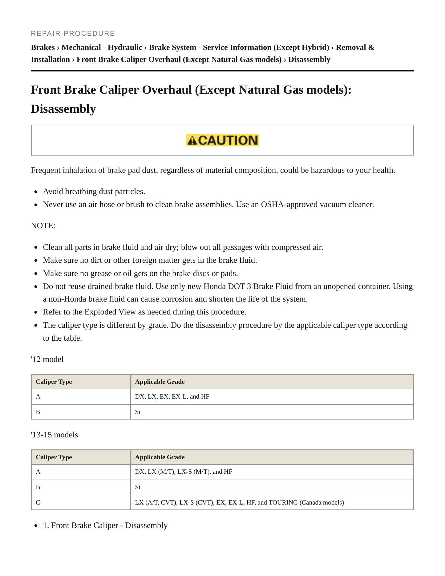 2014 Honda Civic Service and Repair Manual preview page 6