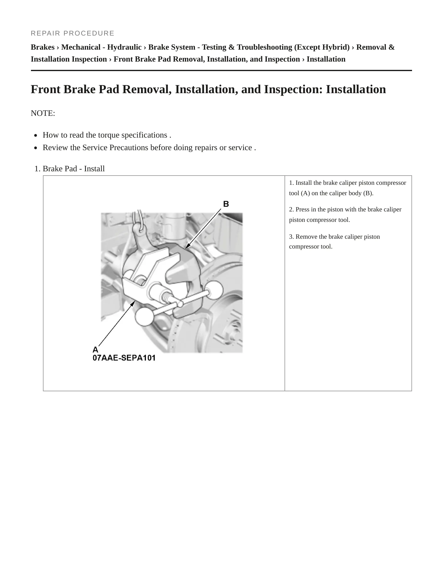 2019 Honda CR-V Service and Repair Manual preview page 5