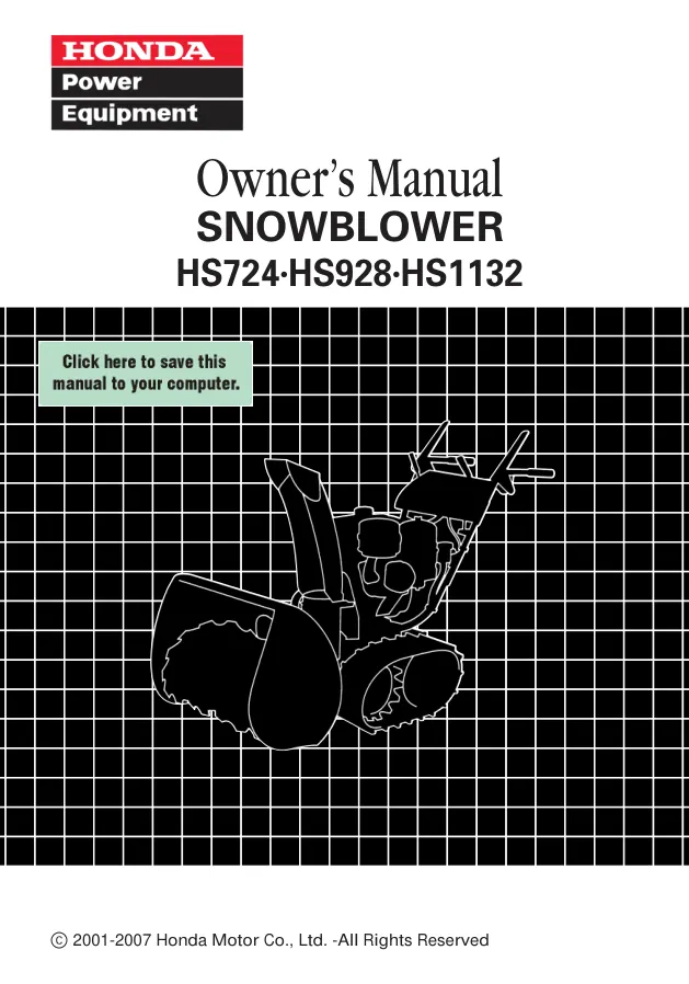 Honda Snow Thrower Machine Service & Repair Manual Set preview page 1