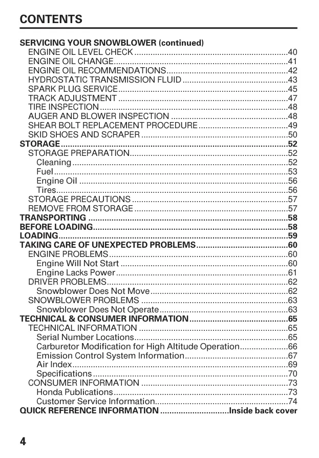 Honda Snow Thrower Machine Service & Repair Manual Set preview page 6