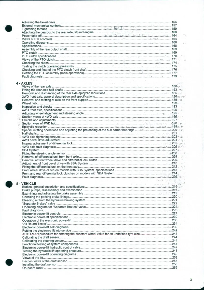 Hurlimann XT 908 909 Tractor Service & Repair Manual preview page 5