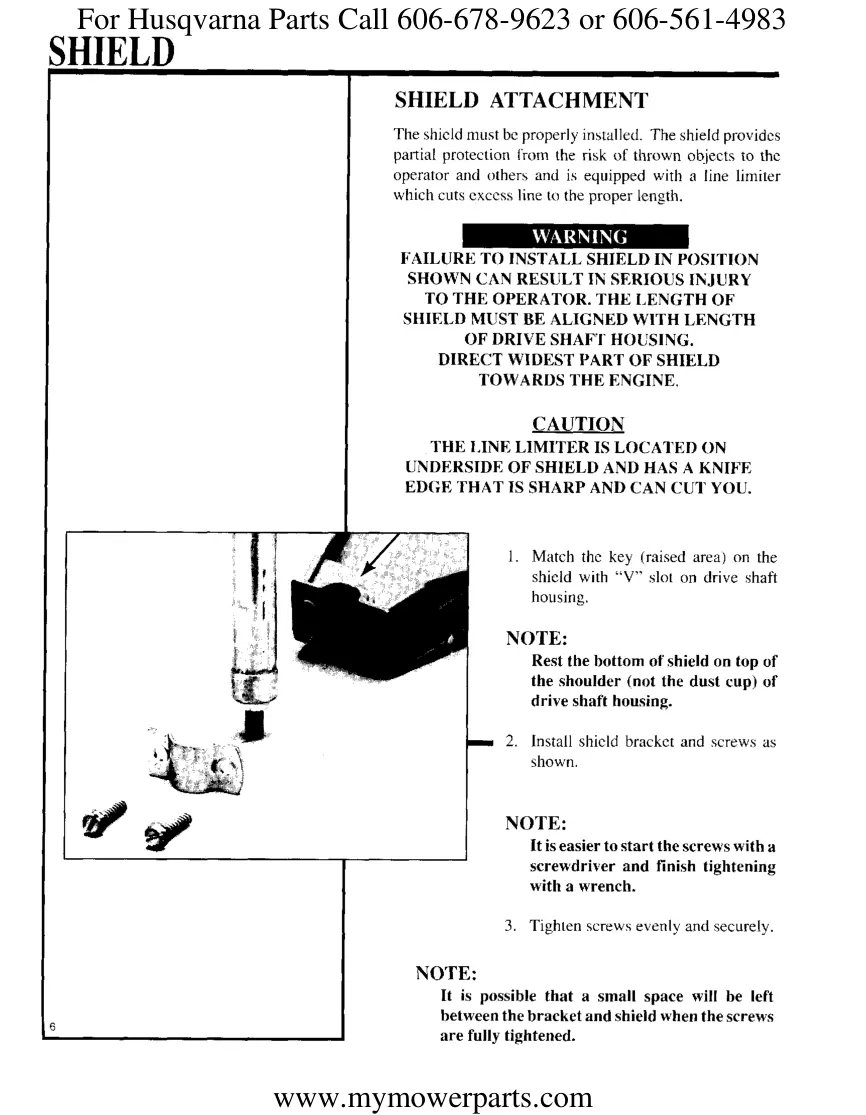 Husqvarna Line Trimmer 23/26/32 LC/L Service & Repair Manual preview page 6