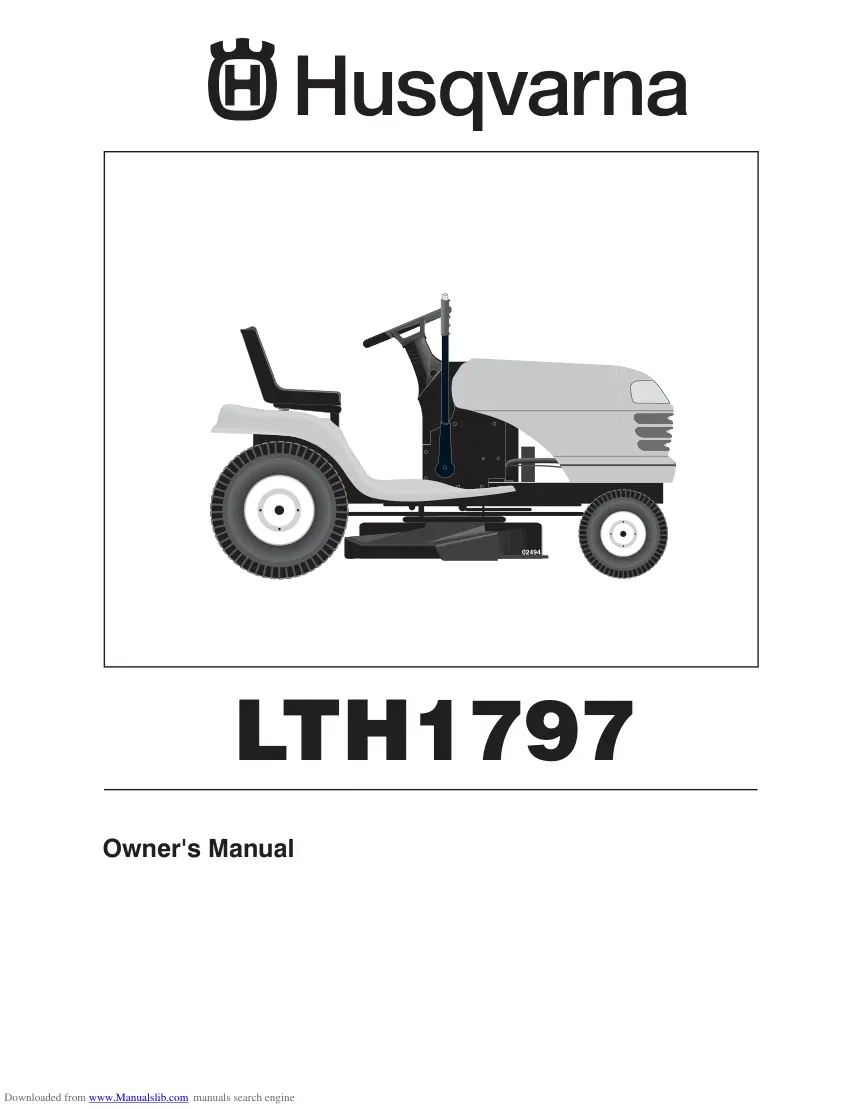 Husqvarna LTH1797 Riding Mower Operator's Manual preview page 1