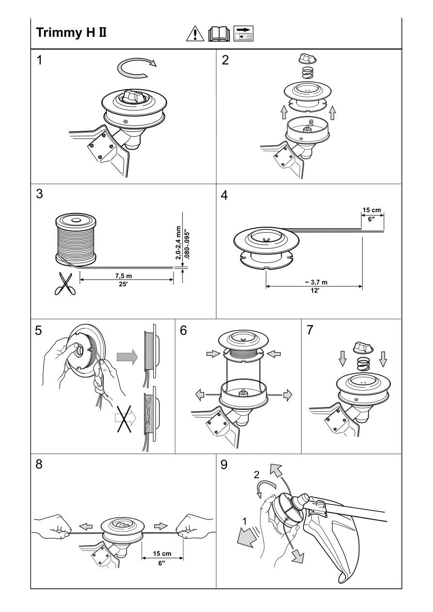 Husqvarna Trimmer heads Service & Repair Manual preview page 3