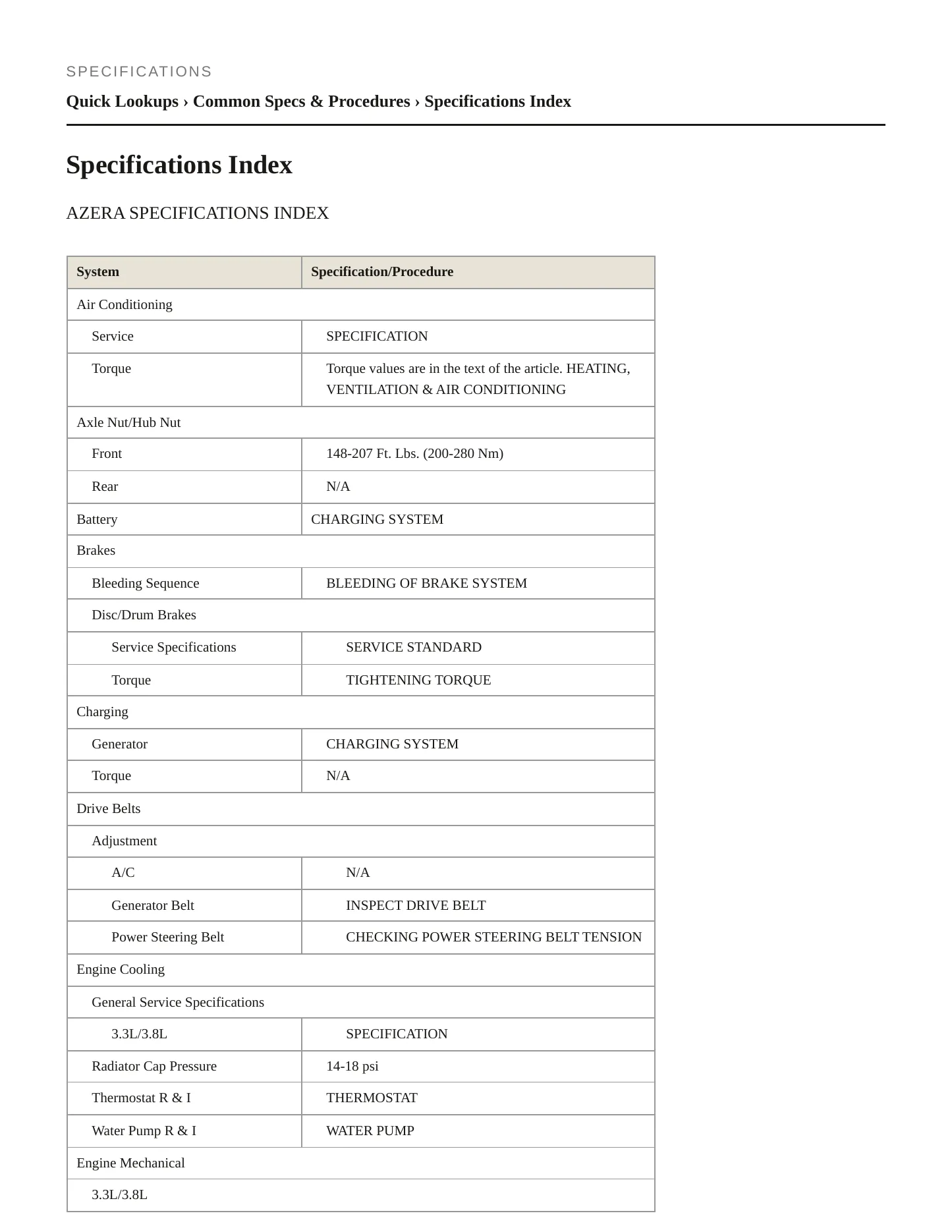 2007 Hyundai Azera service manual page 2